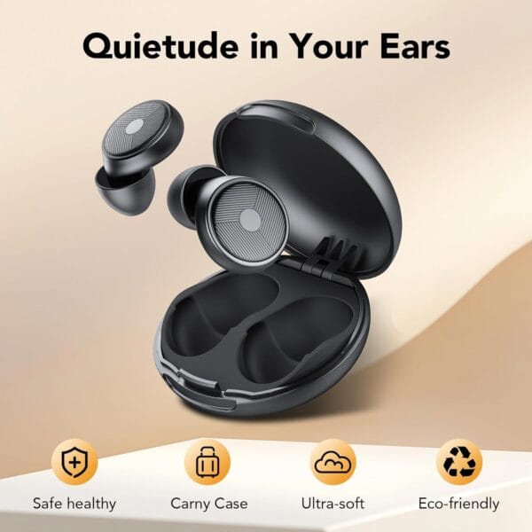 Ear Plugs for Sleep Noise Cancelling -45dB, Soft and Reusable Silicone Hearing Protection Earplugs with 8 Eartips and Carrying Case, for Sleeping, Concert, Working, Studying, Traveling - Image 2