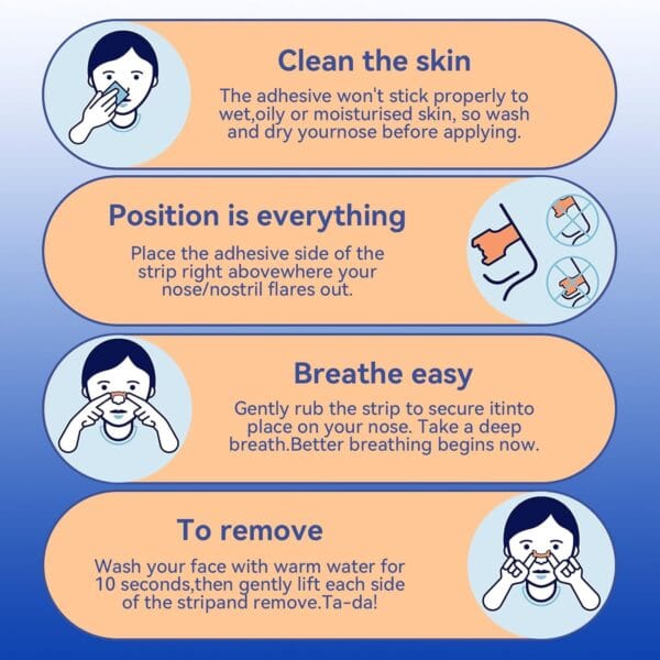 50 Count Nose Strips to Stop Snoring and Relieve Nasal Congestion to Improve Sleeping - Image 5