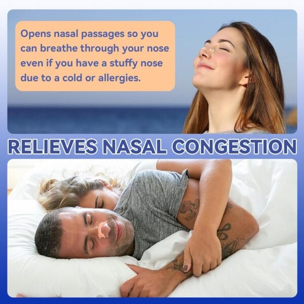 50 Count Nose Strips to Stop Snoring and Relieve Nasal Congestion to Improve Sleeping - Image 6