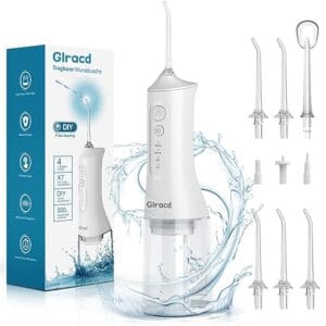 Water Flossers for Teeth Cordless,Professional Electric Flosser Featuring Waterfall Microbubble Technology with DIY Modes,White Waterproof Dental Water Jet Flosser for Oral Cleaning and Braces Care