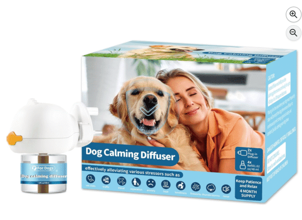 Pernimon Dog Calming Diffuser 2-in-1 pheromone Anxiety Soothing, Equipped with 1 diffusers+1 Refills(Coconut